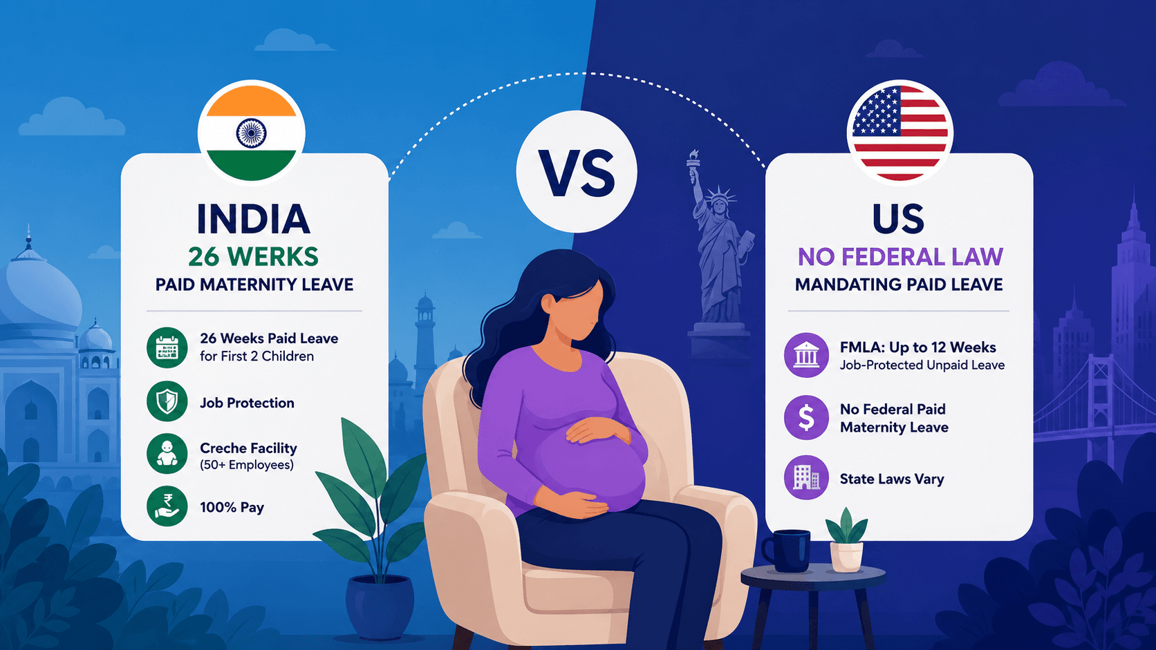 Maternity Leave in India vs the US: What Employers Are Legally Required to Provide