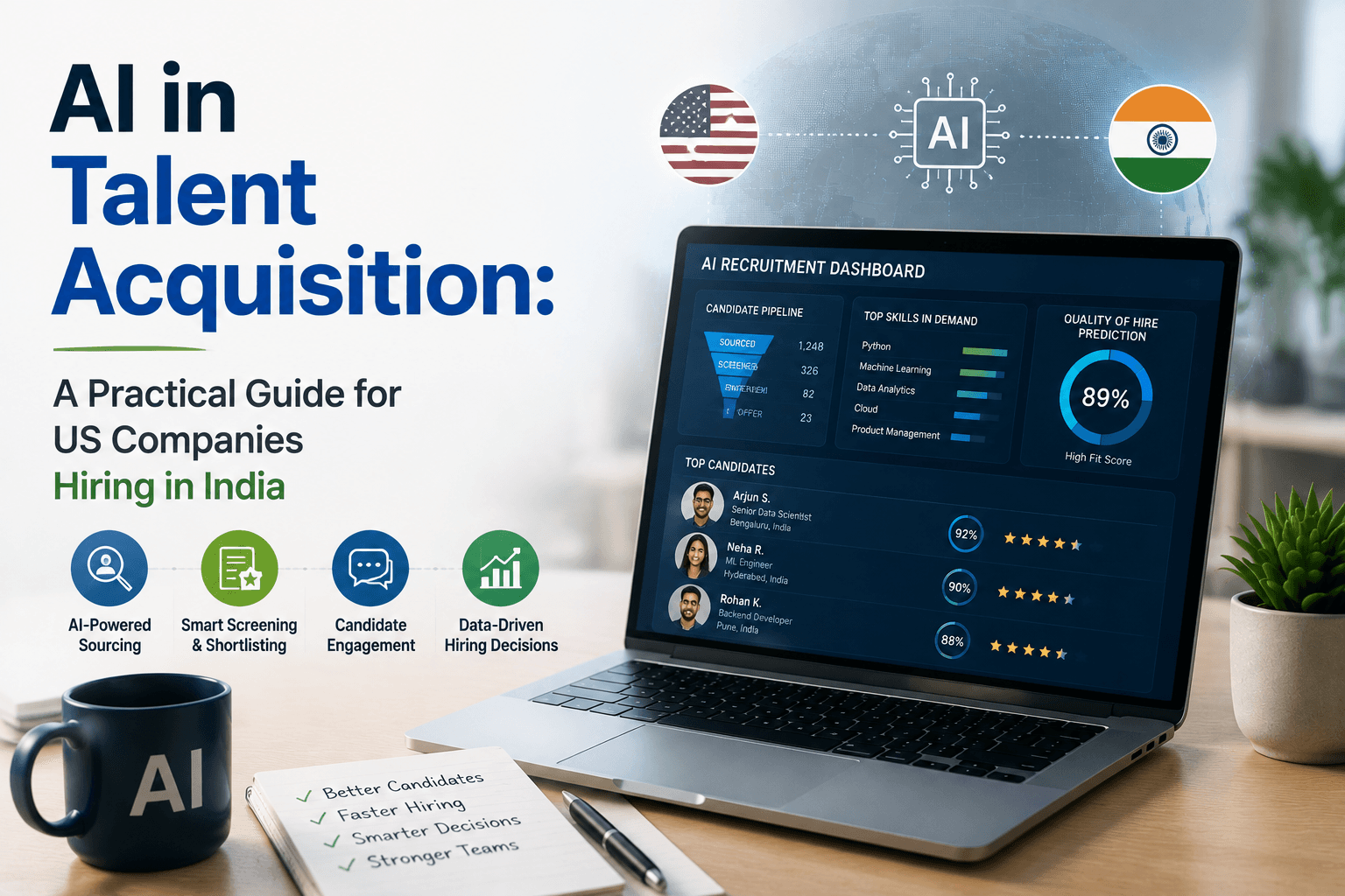 AI in Talent Acquisition: A Practical Guide for US Companies Hiring in India