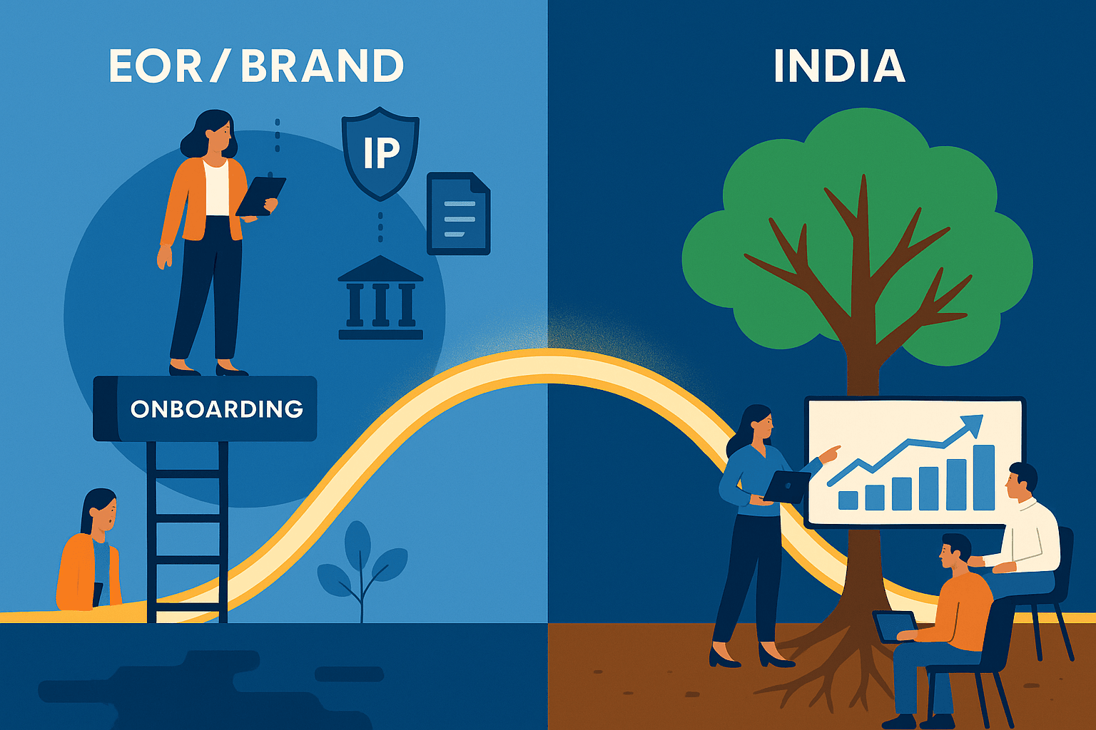 Launch in India from overseas with EOR now and shift to Business Entity India when scale is clear
